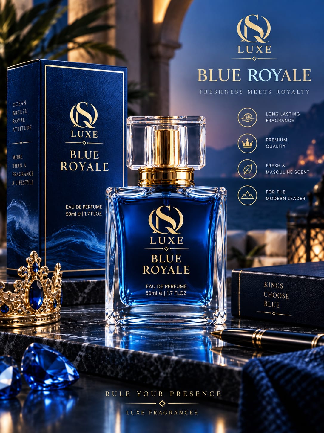 SQ Luxe Blue Royale Eau de Perfume, 50ml